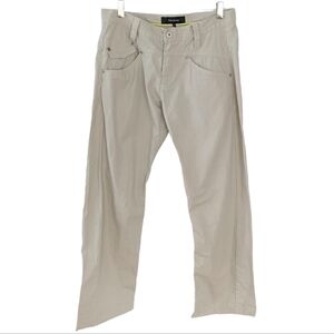 MATINIQUE straight wide leg cotton beige pants trousers size 31 B6